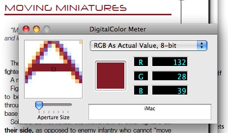 Screenshot of DigitalColor Meter application