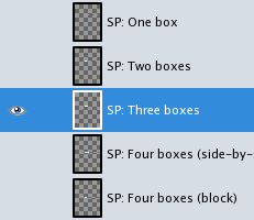 GIMP layers with layer to be duplicated selected
