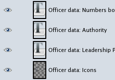 GIMP "Officer data" layers