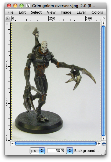 GIMP window with grim golem overseer