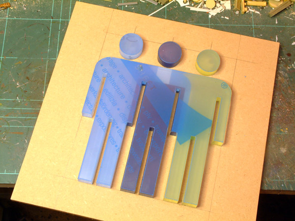 First emblem stuck to the base