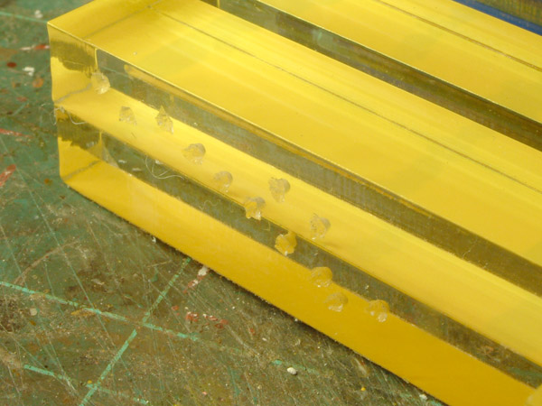 Bullet holes in the side