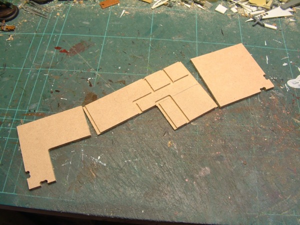 Smaller plate cut into three pieces