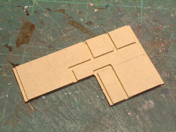 Center section, showing where to cut