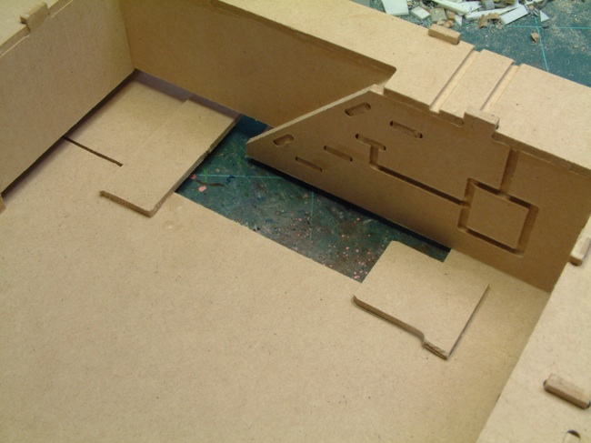 Offcuts glued underneath the joins