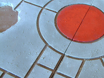 Close-up of panel lines